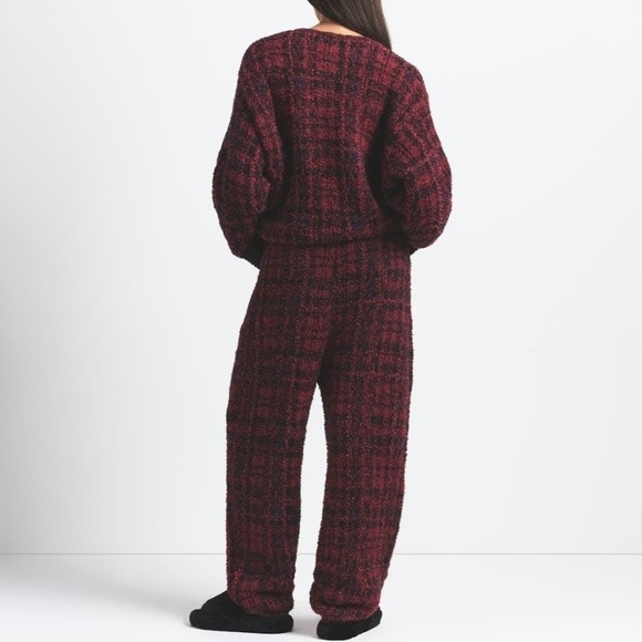 SKIMS Merlot Navy Plaid Jumpsuit